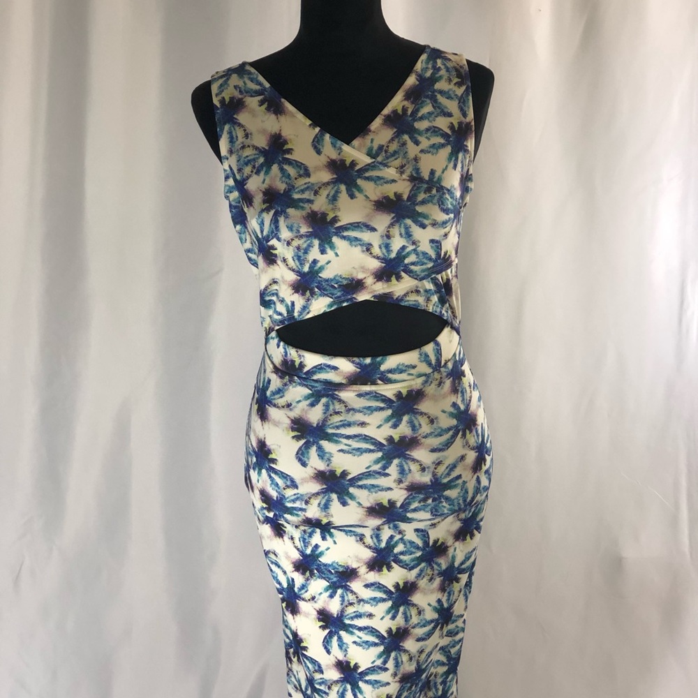 Palm Tree cut out dress